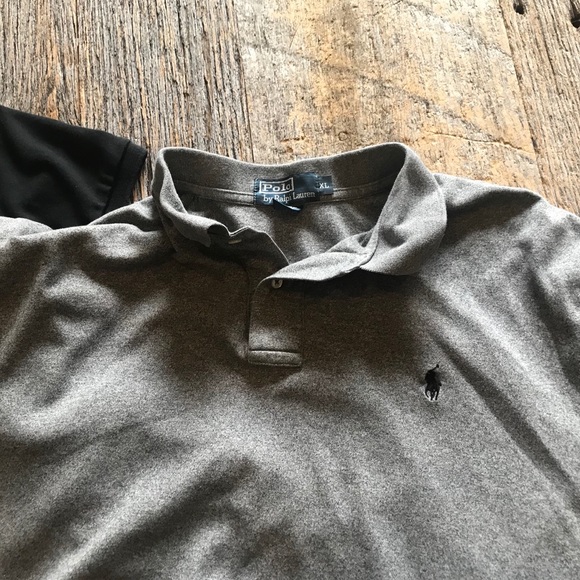 Set of 2 Men’s Polos - Black & Grey - Picture 2 of 3